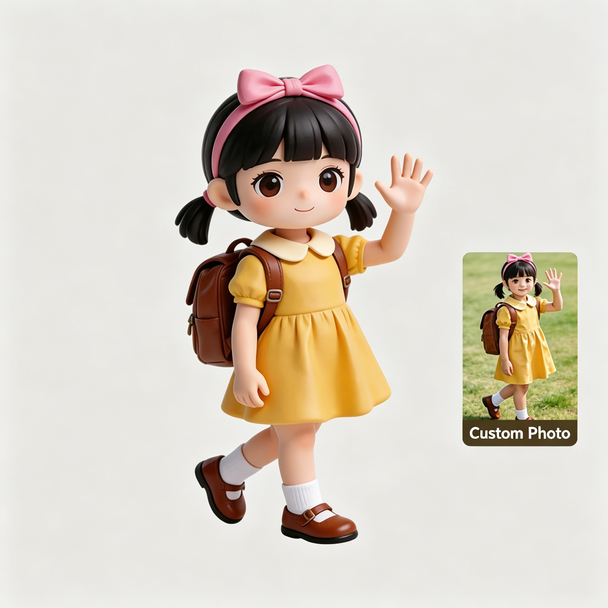 Custom 3D printed child figurine from photo