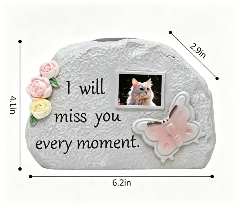 Pet Memorial Stone Urn for Dogs & Cats β Hand-Finished Resin Keepsake for Ashes